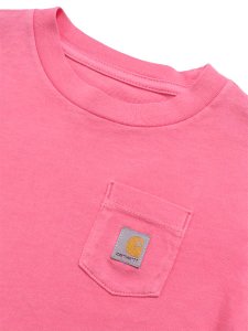 画像3: 【KIDS】CARHARTT KIDS TD LS GARMENT DYE POCKET TEE-PINK LEMON (3)