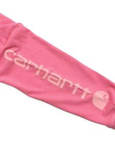 画像4: 【KIDS】CARHARTT KIDS CH LS GARMENT DYE POCKET TEE-PINK LEMON (4)