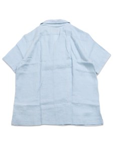 画像2: 【送料無料】REIGNING CHAMP LINEN RETREAT RELAXED CAMP SHIRT LIGHT BLUE (2)