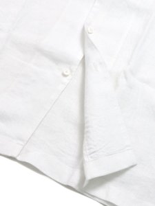 画像4: 【送料無料】REIGNING CHAMP LINEN RETREAT RELAXED CAMP SHIRT WHITE (4)