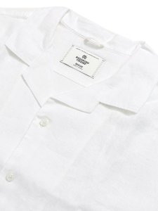 画像3: 【送料無料】REIGNING CHAMP LINEN RETREAT RELAXED CAMP SHIRT WHITE (3)