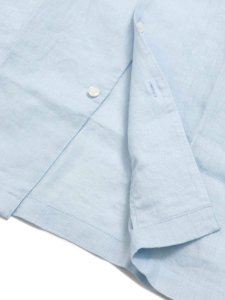 画像4: 【送料無料】REIGNING CHAMP LINEN RETREAT RELAXED CAMP SHIRT LIGHT BLUE (4)