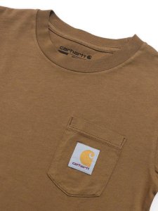 画像3: 【KIDS】CARHARTT KIDS CH LS GARMENT DYE POCKET TEE-CARHARTT BRN (3)