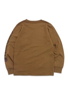 画像2: 【KIDS】CARHARTT KIDS CH LS GARMENT DYE POCKET TEE-CARHARTT BRN (2)