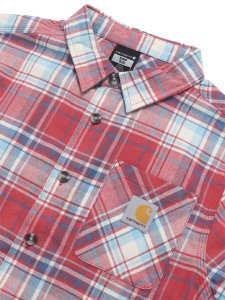 画像3: 【KIDS】CARHARTT KIDS YOUTH FLANNEL SHIRT-MED RED (3)