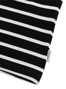 画像4: 【送料無料】WHIMSY SOCKS RAYON BORDER TEE BLACK (4)