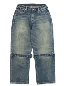 画像2: 【送料無料】EVISU E.J. WASHED BONDAGE JEANS MID TONE INDIGO (2)