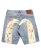 画像1: 【送料無料】EVISU SPLASH DAICOCK PRINTED DENIM SHORTS LT TONE INDIGO (1)