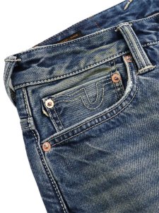 画像3: 【送料無料】EVISU 7-POCKET DAICOCK SHADOW WASHED JEANS LT TONE INDIGO (3)