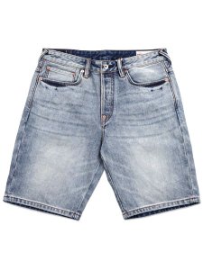 画像2: 【送料無料】EVISU SPLASH DAICOCK PRINTED DENIM SHORTS LT TONE INDIGO (2)