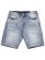 画像2: 【送料無料】EVISU SPLASH DAICOCK PRINTED DENIM SHORTS LT TONE INDIGO (2)