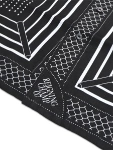画像5: 【送料無料】REIGNING CHAMP LINEN ARENA RELAXED CAMP SHIRT BLACK/WHITE (5)