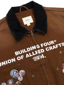 画像3: 【送料無料】BLDG4 WORKER JACKET PINECONE (3)