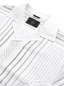 画像3: 【送料無料】REIGNING CHAMP LINEN ARENA RELAXED CAMP SHIRT WHITE/CONCRETE (3)