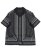 画像1: 【送料無料】REIGNING CHAMP LINEN ARENA RELAXED CAMP SHIRT BLACK/WHITE (1)