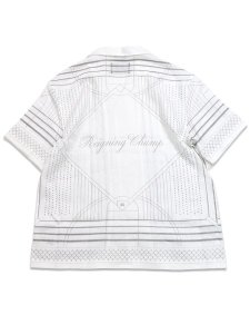 画像2: 【送料無料】REIGNING CHAMP LINEN ARENA RELAXED CAMP SHIRT WHITE/CONCRETE (2)