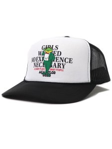 画像1: ACAPULCO GOLD MACK-D TRUCKER CAP BLACK/WHITE (1)