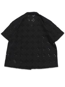 画像2: 【送料無料】EXPANSION MANHATTAN LUXOR SHIRTS BLACK EYELET (2)