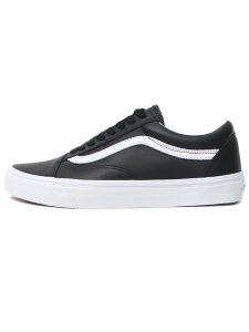 画像1: VANS OLD SKOOL LEATHER BLACK/TRUE WHITE (1)