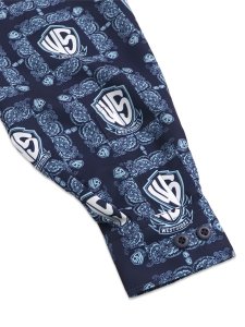 画像5: 【送料無料】WEST WEAR WS LOGO L/S SHIRTS NAVY/SKY BLUE (5)