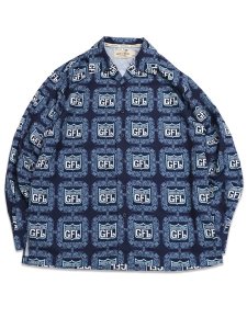 画像1: 【送料無料】WEST WEAR GFL LOGO L/S SHIRTS NAVY/SKY BLUE (1)