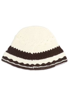 画像2: NEW ERA CROCHET KNIT BORDER CHROME/BROWN (2)