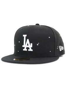 画像1: NEW ERA 59FIFTY NIGHT OUT RHINESTONE DODGERS BLACK (1)