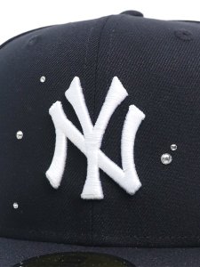 画像6: NEW ERA 59FIFTY NIGHT OUT RHINESTONE YANKEES NAVY (6)
