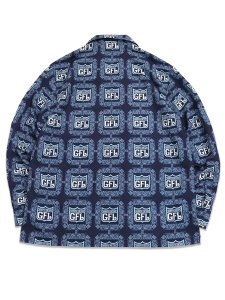 画像2: 【送料無料】WEST WEAR GFL LOGO L/S SHIRTS NAVY/SKY BLUE (2)