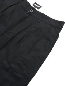 画像3: 【送料無料】SCHOTT LINEN TROUSERS BLACK (3)