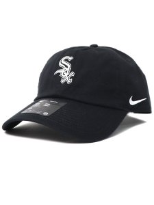 画像1: NIKE CLUB UNSTRUCTURED ORGANIC COTTON CAP WHITE SOX BLACK (1)