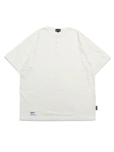 画像1: SCHOTT PIGMENT O/D SS HENLEY NECK TEE OFF WHITE (1)