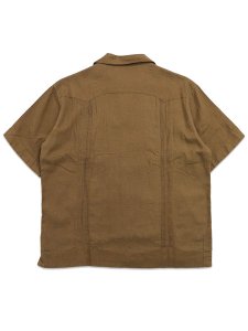 画像2: 【送料無料】SCHOTT LINEN GUAYABERA SHIRT KHAKI (2)