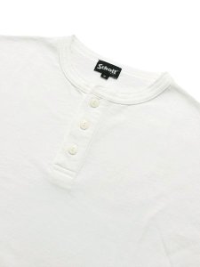 画像3: SCHOTT PIGMENT O/D SS HENLEY NECK TEE OFF WHITE (3)