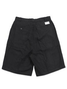 画像2: 【送料無料】SCHOTT LINEN SHORTS BLACK (2)