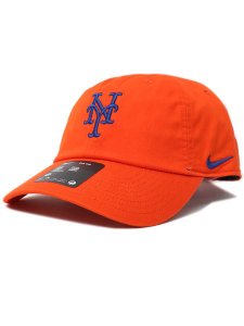 画像1: NIKE CLUB UNSTRUCTURED ORGANIC COTTON CAP METS TEAM ORANGE (1)