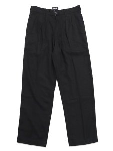 画像1: 【送料無料】SCHOTT LINEN TROUSERS BLACK (1)