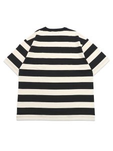 画像2: SCHOTT WIDE BORDER POCKET TEE BLACK (2)