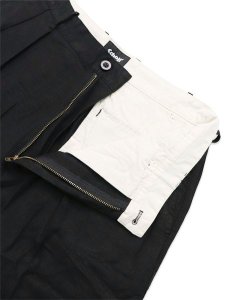 画像4: 【送料無料】SCHOTT LINEN SHORTS BLACK (4)