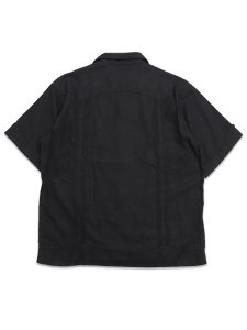 画像2: 【送料無料】SCHOTT LINEN GUAYABERA SHIRT BLACK (2)