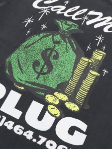 画像4: MARKET CALL MY PLUG TEE  WASHED BLACK (4)