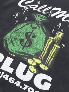 画像4: 【送料無料】MARKET CALL MY PLUG HOODIE WASHED BLACK (4)