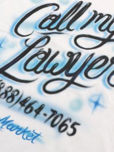 画像4: MARKET AIRBRUSH CALL MY LAWYER TEE WHITE (4)