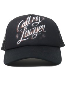 画像2: MARKET CALL MY LAWYER AIRBRUSH TRUCKER HAT JET BLACK (2)