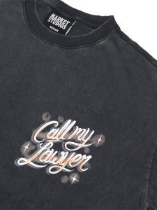 画像3: MARKET AIRBRUSH CALL MY LAWYER TEE WASHED BLACK (3)