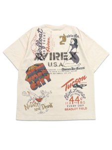 画像2: 【送料無料】AVIREX ARCHIVE PRINT TEE NATURAL (2)