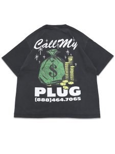 画像1: MARKET CALL MY PLUG TEE  WASHED BLACK (1)