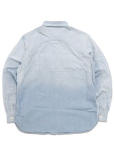 画像2: 【送料無料】POLO RALPH LAUREN REPAIR CHAMBRAY SHIRT MEDIUM INDIGO (2)