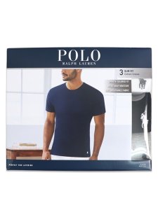 画像1: POLO RALPH LAUREN SLIM FIT 3PCS CREW S/S TEE WHITE/POLO BLACK/ANDOVER HEATHER (1)