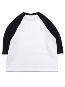 画像2: NIKE CLUB 3/4 RAGLAN TOP-BLACK/WHITE (2)